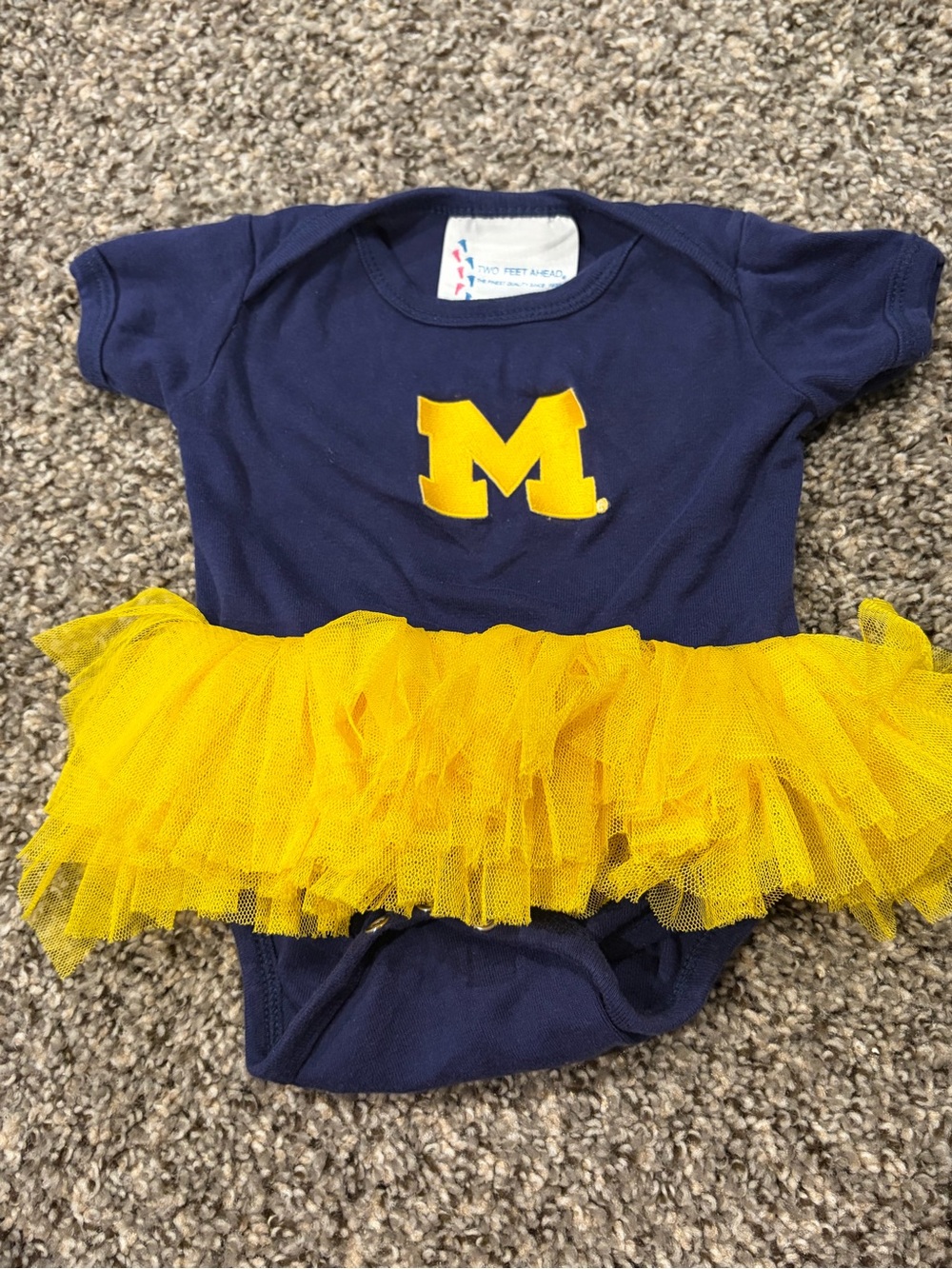University of Michigan tutu bodysuit dress | 6 months